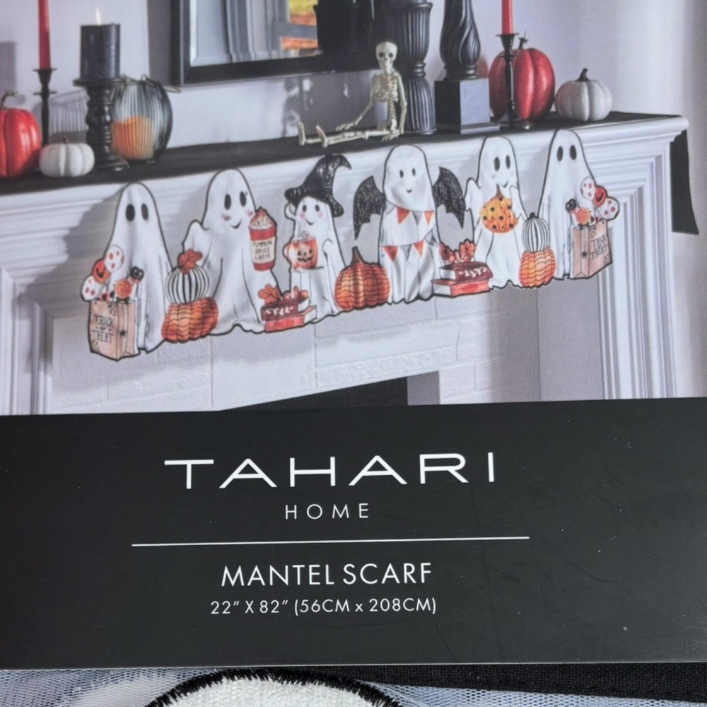 Tahari Home Halloween Ghost Mantel Scarf
